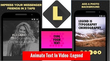Animate text in video   :Legend