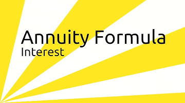 Annuity Formulae | Interest | Tutorials | CA CPT | CS & CMA Foundation | Class 11 | Class 12