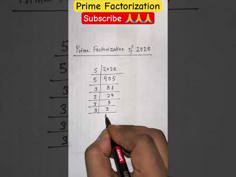 Prime Factorization of 2025 #maths #factorize #primefactorization #math - YouTube