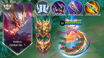 GLOBAL MOSKOV BEST GUIDE TO RANK UP FASTER IN 2025! (recommended build and emblem) ~ MLBB!! 