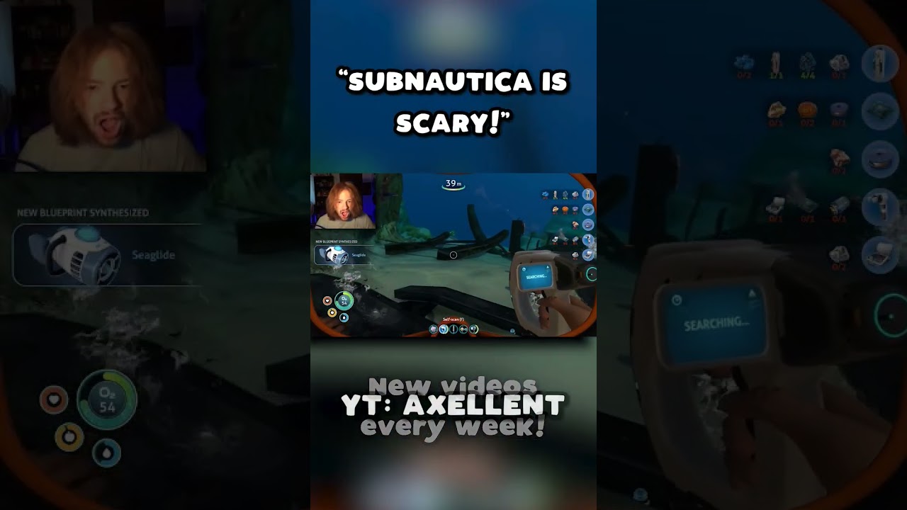 IT'S SO DARK AND SCARY 😭😭 #axellent #ytshorts #shorts #subnautica #subnauticagameplay #indie #gaming