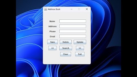 AddressBook Java Development Project