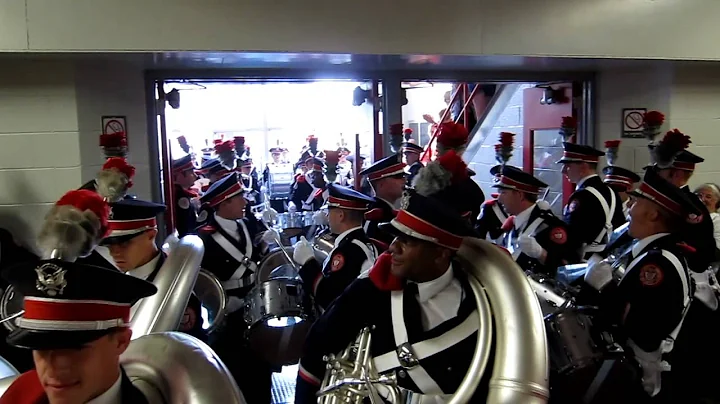 OSUMB Marching into St. John's Arena before Skull Session.  9/3/2011 vs. Akron.