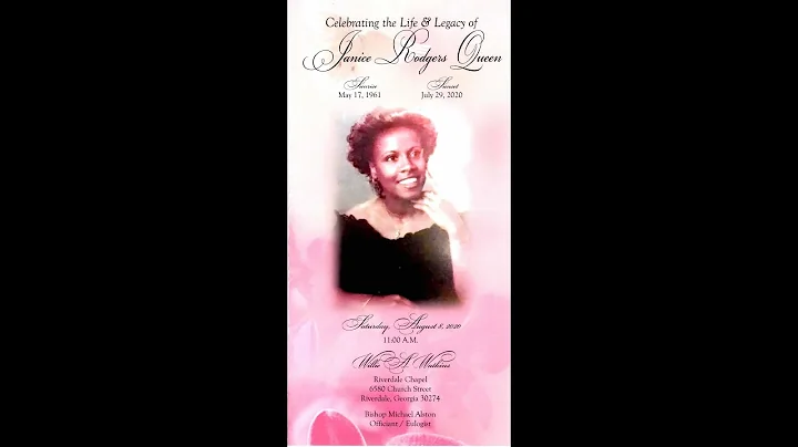 Homegoing for Ms Janice Rodgers Queen 2020