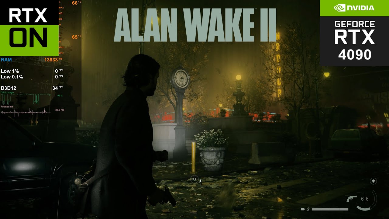 GPU GeForce RTX 4090 se esforça para manter 60 FPS em Alan Wake 2 em 1440p  no máximo sem DLSS 3.5 - Adrenaline