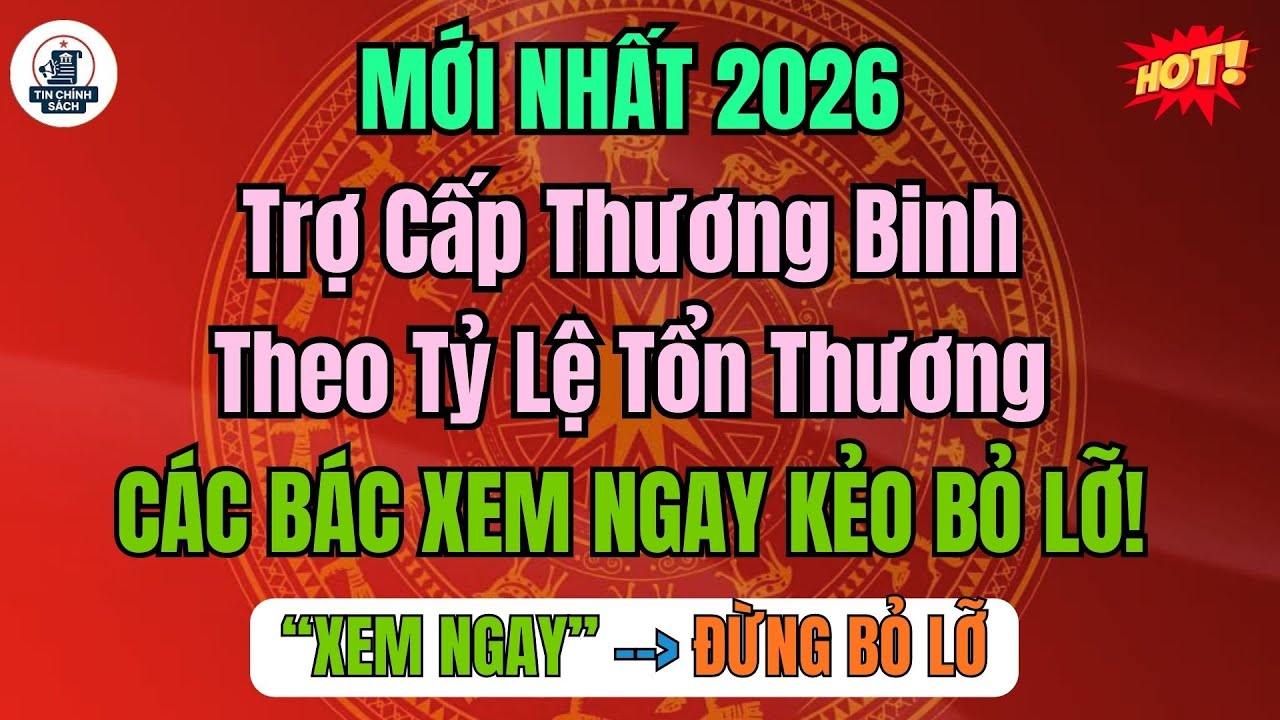 MỚI NHẤT 2026: Trợ Cấp Thương Binh Theo Tỷ Lệ Tổn Thương – Bạn Thuộc Nhóm Nào?