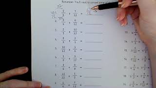 26/02/21 Maths - Adding Simple Fractions & Mixed Numbers