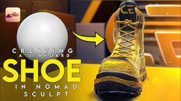 3D realistic  shoe in  (#nomadsculpt )