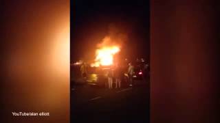 Incredible footage of 'Eleventh Night' bonfires in Belfast