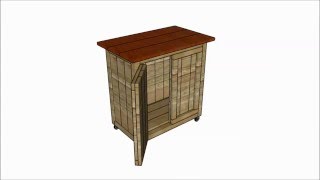 http://myoutdoorplans.com/indoor/rolling-cabinet-plans/ This project is about building a farmhouse style rolling cabinet that can be 