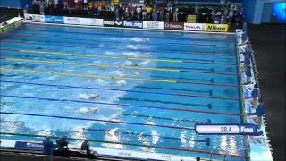 Women's 50m Butterfly Swimming WC Doha 2014, Sarah Sjöström – Gold Medal