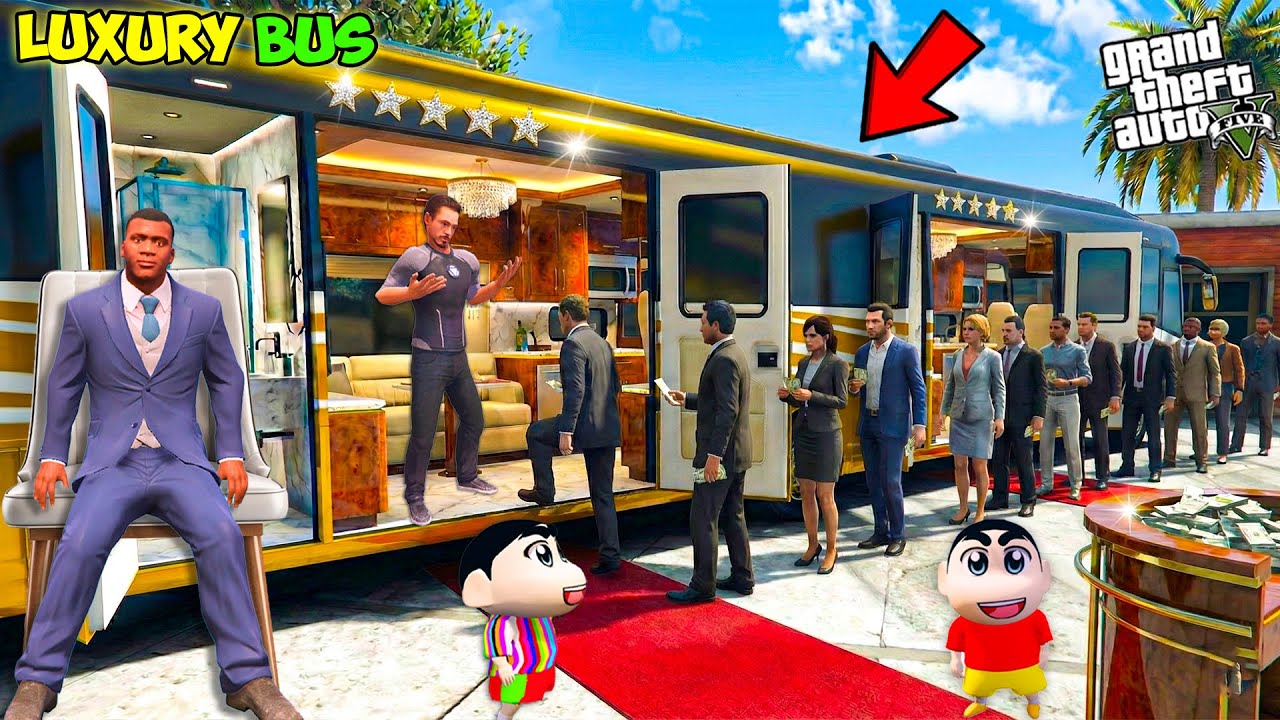 Franklin & Shinchan Buying The Most Luxurious Bus Ever in GTA 5 !