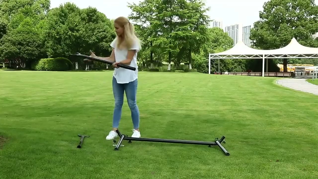 Hamaca Doble Con Base Soporte Hamaca Portatil Bolsa Jardin