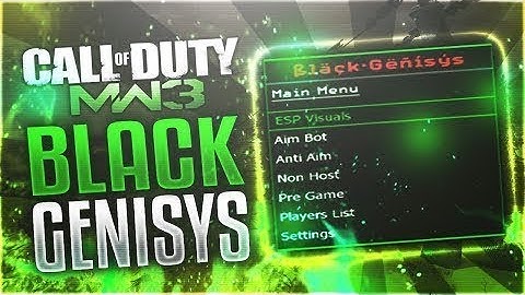 [Mw3] Présentation du Mod Menu Black Genisys by Kiwi Modz (Non host + pregame) + Free download !