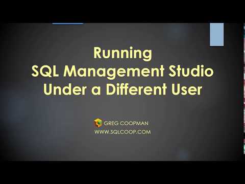 Running SQL Mgmt Studio Under Different User - Hands On Easy Demo!