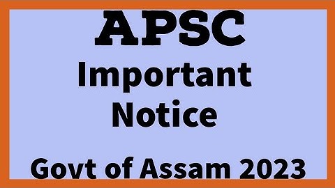 APSC Important Notice 2023. Inspector of Statistics in the Directorate of Economics and Statistics.