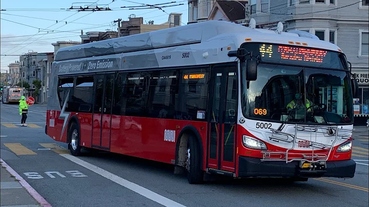SF MUNI 2021 New Flyer XE40 #5002 on 44 O’Shaughnessy (Outbound to Bayview District)