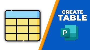 How to create a table in Microsoft publisher