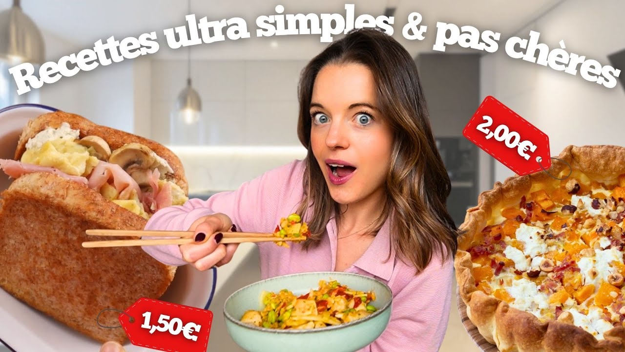 Retour de COURSES PETIT BUDGET et RECETTES de FLEMME ! (manger sainement quand on a pas le temps)