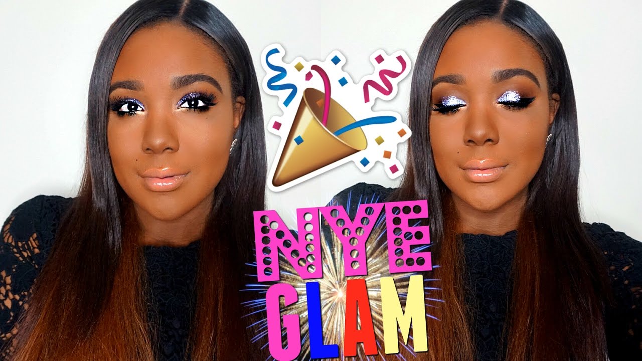 NEW YEARS EVE GLITTER MAKEUP TUTORIAL 2017 + GIVEAWAY  | Too Faced Sweet Peach Collection