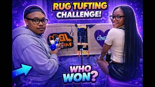 FIRST TIME TUFTING A RUG!! WHO DID BETTER?