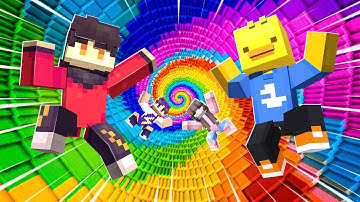 4 Idiots vs The IMPOSSIBLE Spiral Dropper in Minecraft