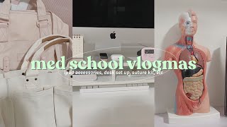 med school vlogmas 🛒 12.12 school recos (ipad, desk set up, suture kit, etc) / kristine abraham