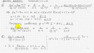 C4 (A level): Partial fractions by sickmafs.co.uk