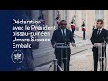 Déclaration conjointe avec le Président de la République de Guinée-Bissau, Umaro Sissoco Embalo.