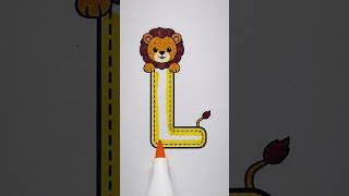 Learn Letter L Coloring & Tracing 🔤🎨 | Easy Alphabet Drawing for Kids #art #colorfulletters #shorts