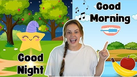 TODDLERS Morning Routine & Nursery Rhymes Baby Video Apples & Bananas! Miss Katie