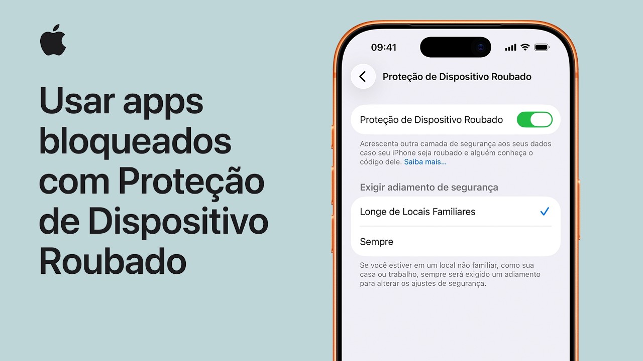 Como usar apps bloqueados com Proteção de Dispositivo Roubado do iPhone | Suporte da Apple