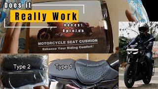 Honest Opinion on the Motorcycle Seat Cuhsion. Does it work, increase comfort? #motovlog #cushion