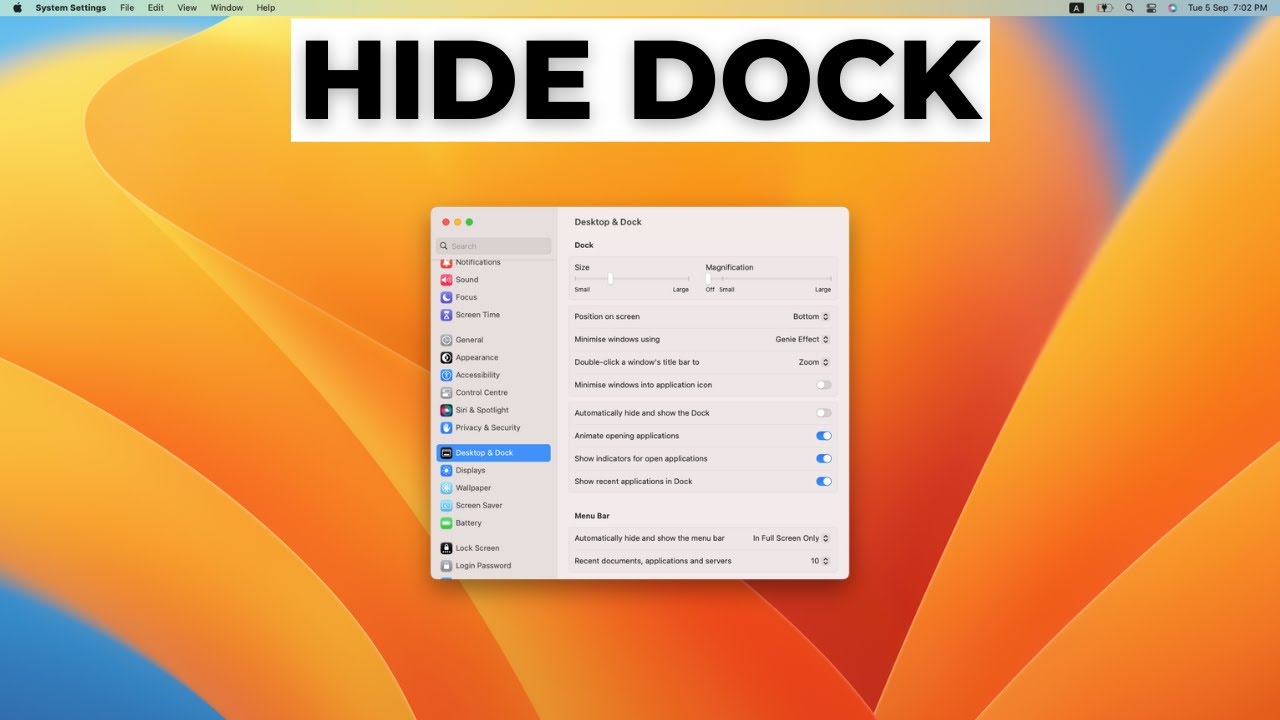 How To Hide Dock On MacBook YouTube