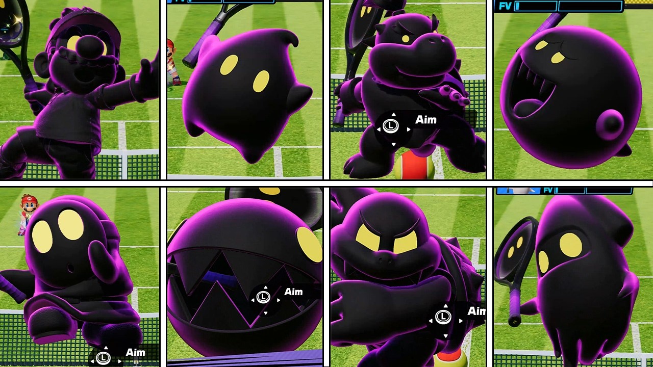 Mario Tennis Fever - All Shadow Clones