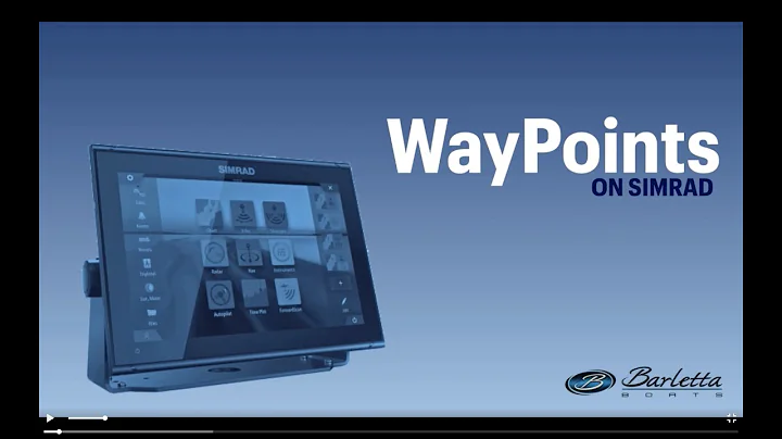 How To Mark Waypoints On SIMRAD