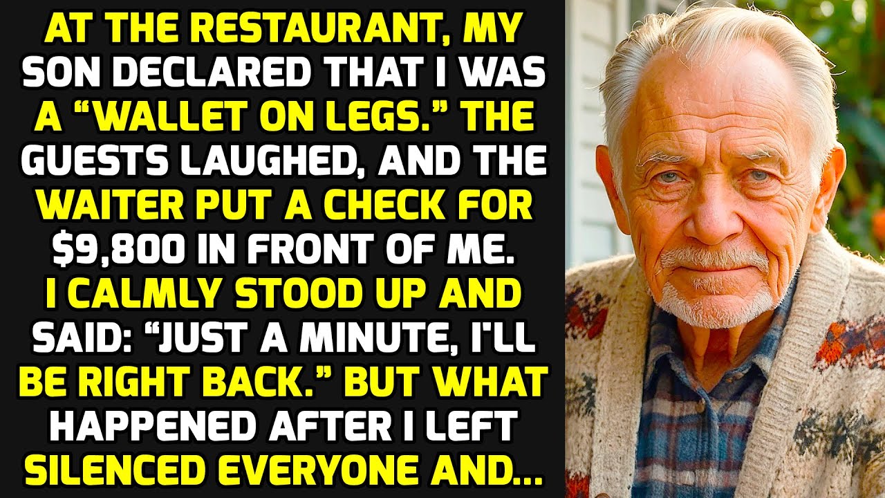 At The Restaurant My Son Declared That I Was A “Wallet On Legs”. The Bill Came To $9,800 And STORIES