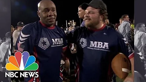 NFL Stars Play Flag Football With US Veterans | 3rd Block | NBC News