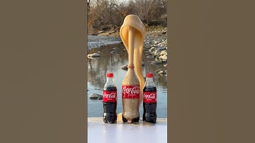 Coke vs Mentos! Fountain in slow motion! #experiment