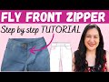 Fly front zipper. You can do this.  Step by step tutorial.
