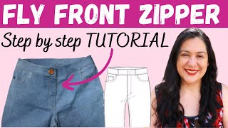 Fly front zipper. You can do this.  Step by step tutorial.