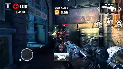 Dead trigger 2 defend gameplay minigun & type 92 level 51 take no damage