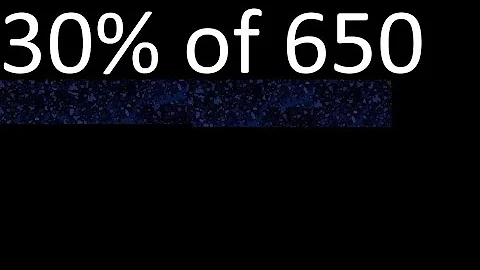 30% of 650 , percentage of a number . 30 percent of 650 . procedure