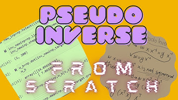 pseudo Inverse  | Linear Regression using Pseudo Inverse | Pseudo Inverse Coding from Scratch Python