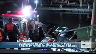 Emergency responders train in mass casualty exercise at Wrightsville Beach