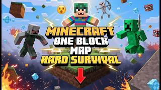 I Tried Minecraft One Block Map HARD Survival 😱 | Can I Survive This Map? screenshot 1