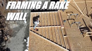 Framing a Rake Wall // How-To POV Framing Rake Walls With Lsl Studs Day 14