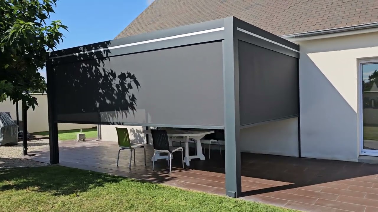 Pergola bioclimatique avec store 🤩
