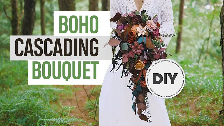 Boho Cascading Wedding Bouquet Tutorial - Sola Wood Flowers