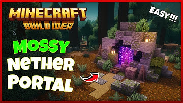 How to Build a Mossy Nether Portal in Minecraft✅👈